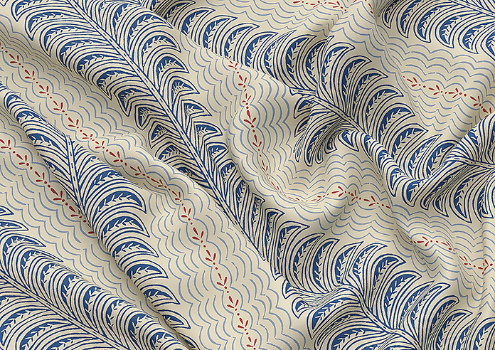 Land & Shore Fintra Stripe, Blue Red - Twist&Fit Roman Blind - Image 4